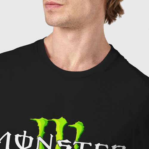 Мужская футболка хлопок Monster energy, цвет черный - фото 6