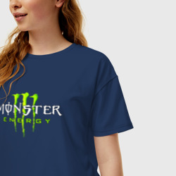 Женская футболка хлопок Oversize Monster energy - фото 2