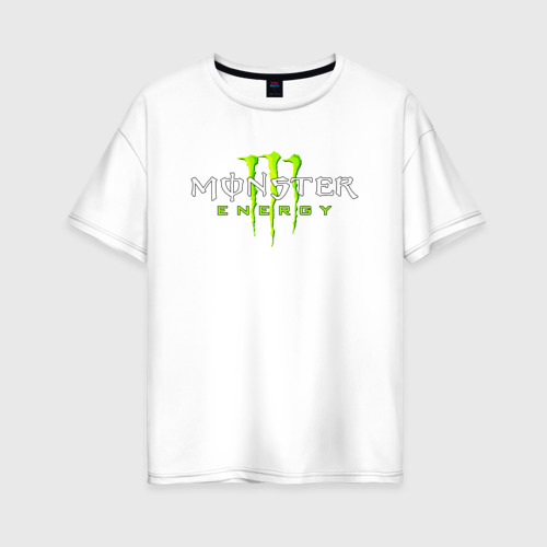 Женская футболка хлопок Oversize Monster energy