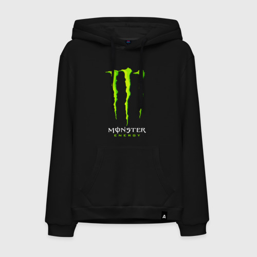 Мужская толстовка хлопок Monster energy, цвет черный