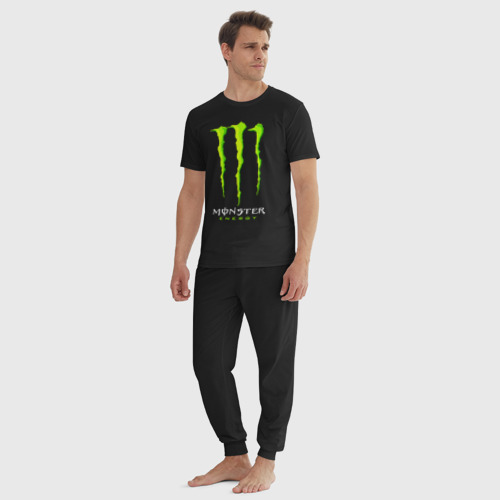 Мужская пижама хлопок Monster energy, цвет черный - фото 5