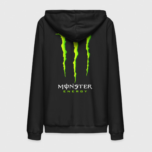 Мужская толстовка на молнии хлопок Monster energy, цвет черный