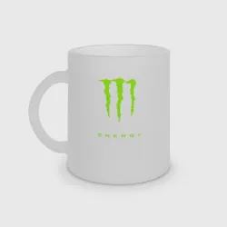Кружка матовая стеклянная Monster energy