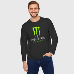 Мужской лонгслив oversize хлопок Monster energy - фото 2