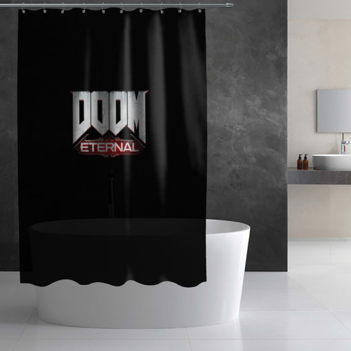 Штора 3D для ванной Logo+На спине - фото 3