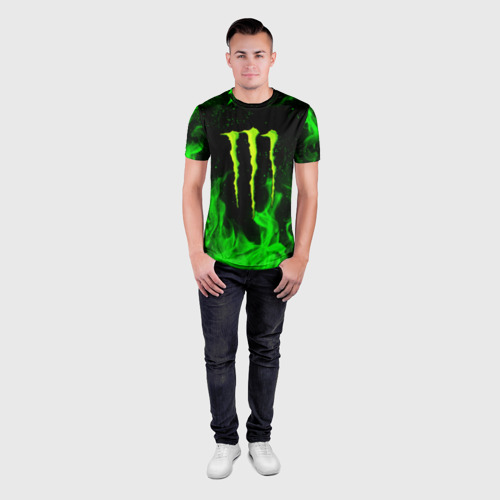 Мужская футболка 3D Slim Monster energy, цвет 3D печать - фото 4
