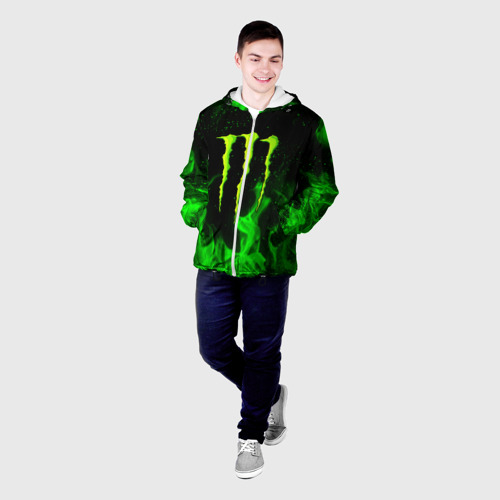 Мужская куртка 3D Monster energy, цвет 3D печать - фото 3