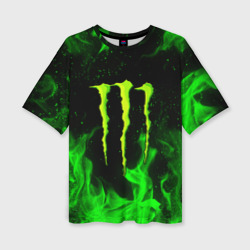 Женская футболка oversize 3D Monster energy