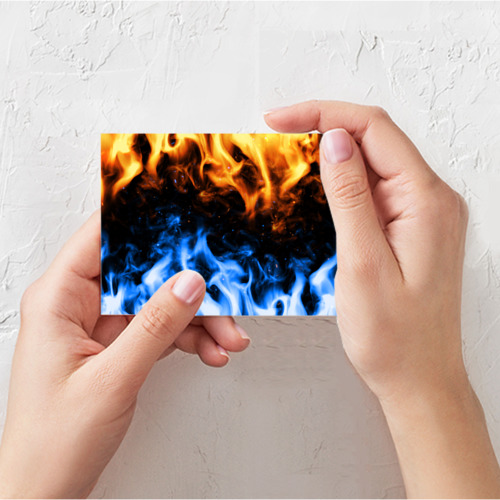 Поздравительная открытка Битва огней, цвет белый - фото 3