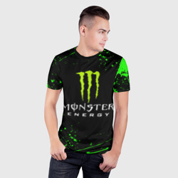 Мужская футболка 3D Slim Monster energy - фото 2