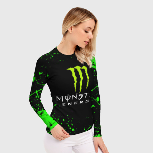 Женский рашгард 3D Monster energy, цвет 3D печать - фото 3