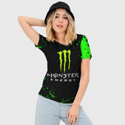 Женская футболка 3D Slim Monster energy - фото 2