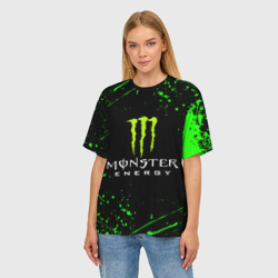 Женская футболка oversize 3D Monster energy - фото 2