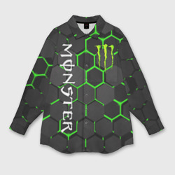 Мужская рубашка oversize 3D Monster energy