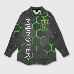 Женская рубашка oversize 3D Monster energy