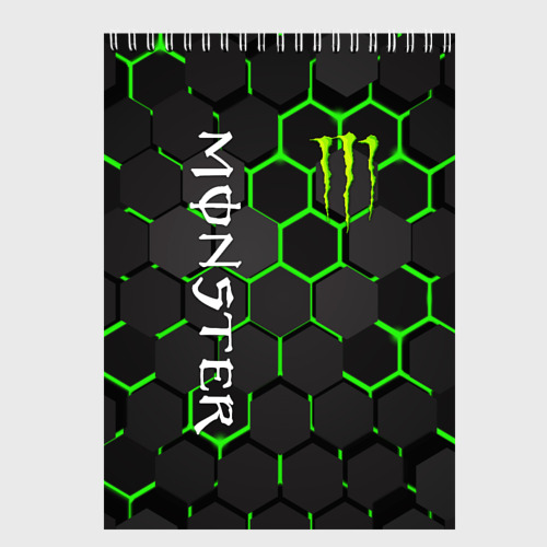 Скетчбук Monster energy, цвет белый