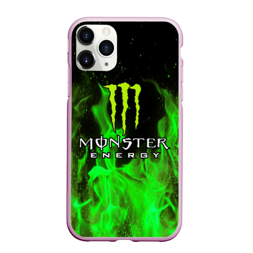 Чехол для iPhone 11 Pro Max матовый Monster energy, цвет розовый