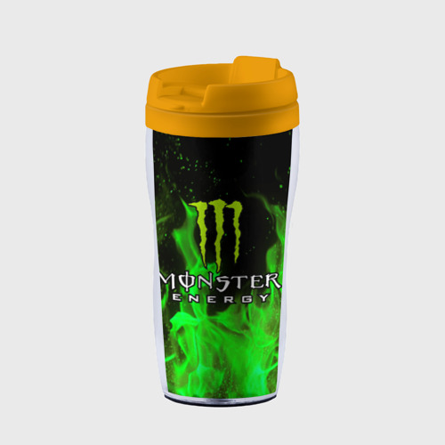 Термокружка-непроливайка Monster energy, цвет желтый