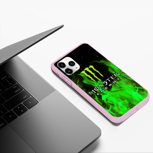 Чехол для iPhone 11 Pro Max матовый Monster energy, цвет розовый - фото 5