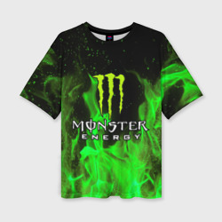 Женская футболка oversize 3D Monster energy