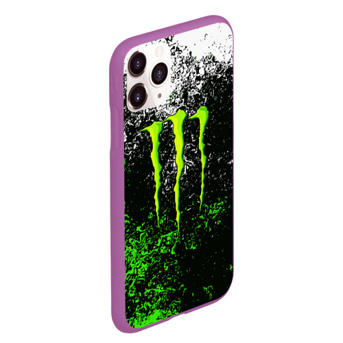 Чехол для iPhone 11 Pro Max матовый Monster energy, цвет фиолетовый - фото 3