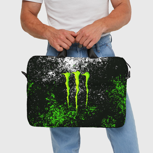 Сумка для ноутбука 3D Monster energy, цвет 3D печать - фото 5