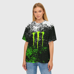Женская футболка oversize 3D Monster energy - фото 2
