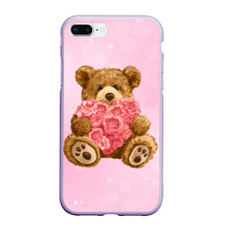 Чехол для iPhone 7Plus/8 Plus матовый Плюшевый медведь  с сердечком