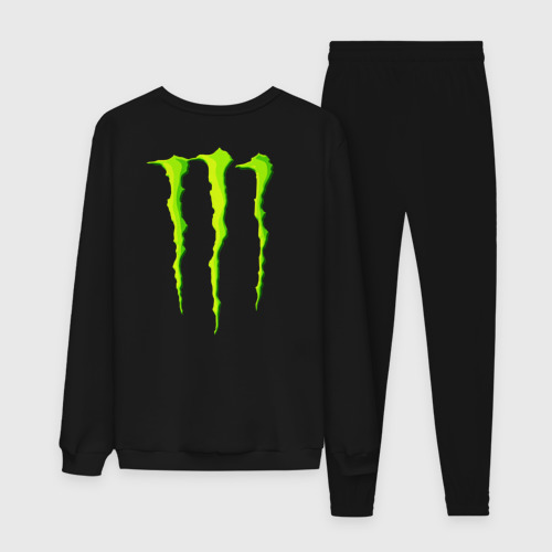 Мужской костюм хлопок Monster energy на спине, цвет черный - фото 2