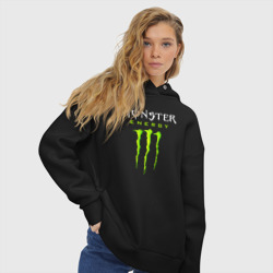 Женское худи Oversize хлопок Monster energy - фото 2