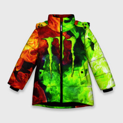 Зимняя куртка для девочек 3D Monster energy