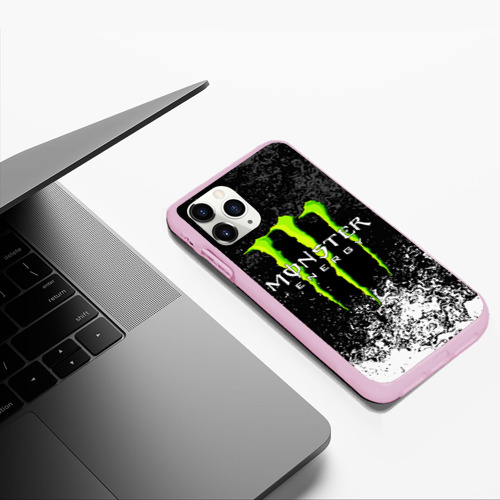 Чехол для iPhone 11 Pro Max матовый Monster energy, цвет розовый - фото 5