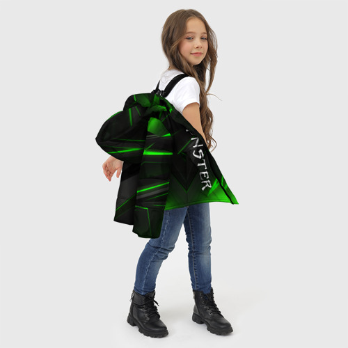 Зимняя куртка для девочек 3D с принтом MONSTER ENERGY, фото #4