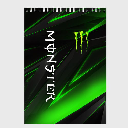 Скетчбук Monster energy, цвет белый