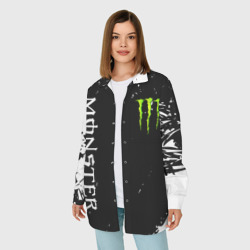 Женская рубашка oversize 3D Monster energy - фото 2