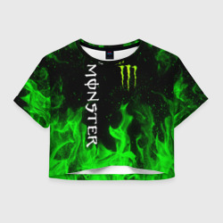 Женская футболка Crop-top 3D Monster energy