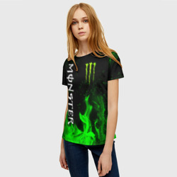 Женская футболка 3D Monster energy - фото 2