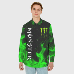 Мужская рубашка oversize 3D Monster energy - фото 2