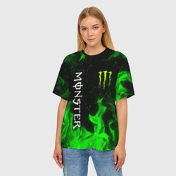 Женская футболка oversize 3D Monster energy - фото 2