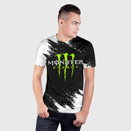 Мужская футболка 3D Slim MONSTER ENERGY  - фото 3