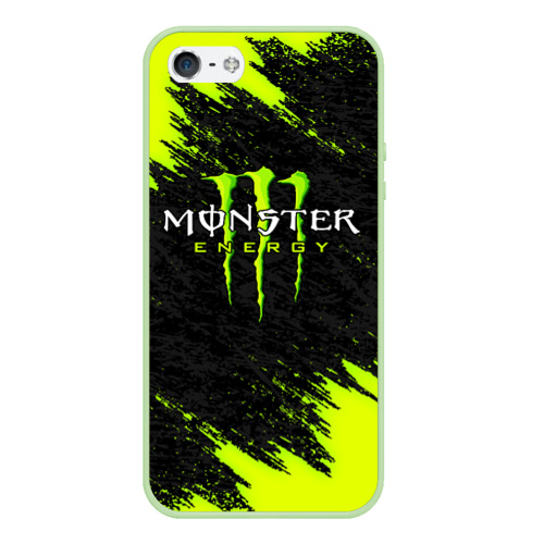 Чехол для iPhone 5/5S матовый Monster energy, цвет салатовый