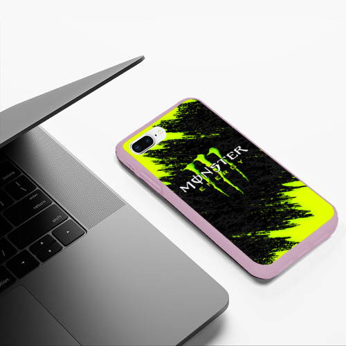 Чехол для iPhone 7Plus/8 Plus матовый Monster energy, цвет розовый - фото 5