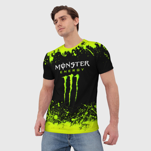 Мужская футболка 3D Monster energy, цвет 3D печать - фото 3