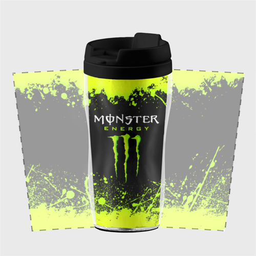 Термокружка-непроливайка Monster energy, цвет черный - фото 2