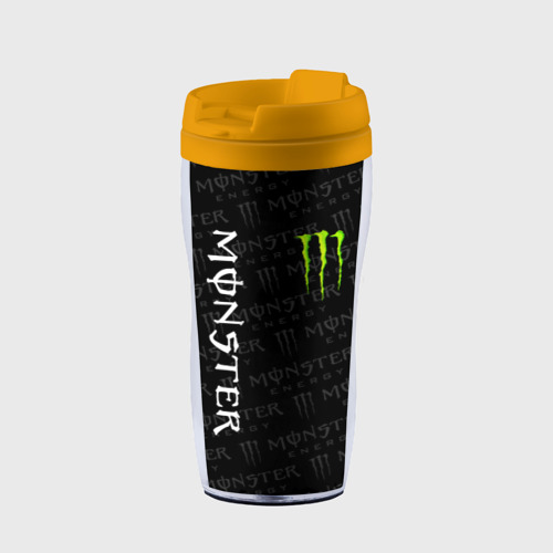 Термокружка-непроливайка Monster energy, цвет желтый