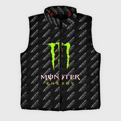 Мужской жилет утепленный 3D Monster energy