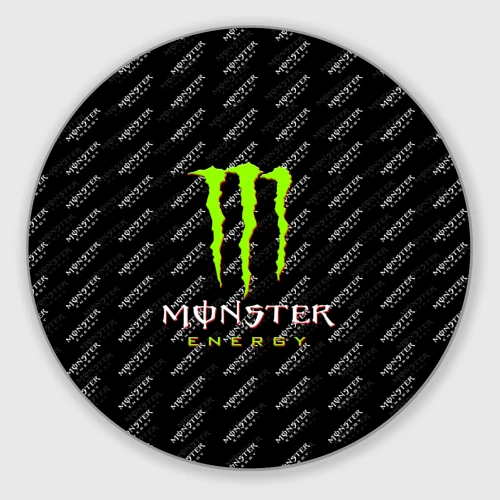 Круглый коврик для мышки Monster energy