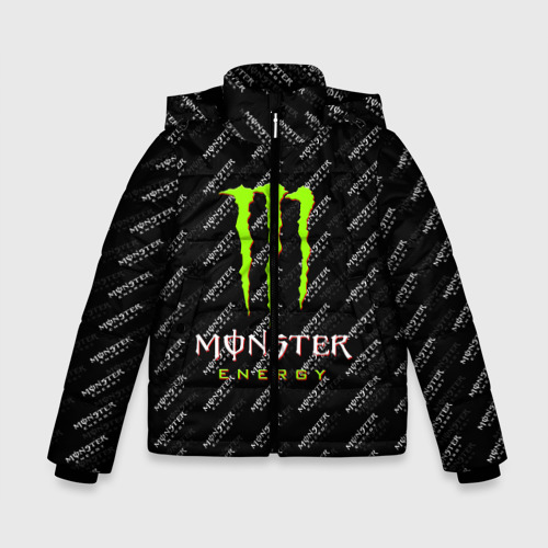 Зимняя куртка для мальчиков 3D Monster energy, цвет черный