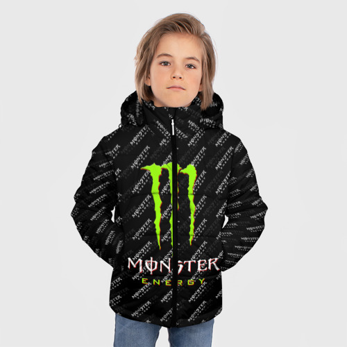 Зимняя куртка для мальчиков 3D Monster energy, цвет черный - фото 3