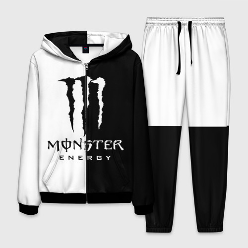 Мужской костюм 3D Monster energy, цвет черный